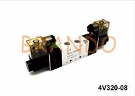 Çift Etkili Pnömatik Silindirler için DC / AC 1/4 &amp;#39;&amp;#39; Solenoid Pnömatik Valf