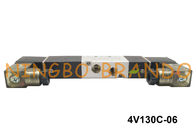 BSPT 1/8 &quot;4V130C-06 Airtac Tipi Pnömatik Solenoid Hava Vanası 5 Yollu 3 Pozisyon DC12V AC110V