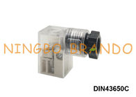 DIN 43650 Form C Solenoid Valf Bobini Elektrik Konnektörü LED'li Fişler