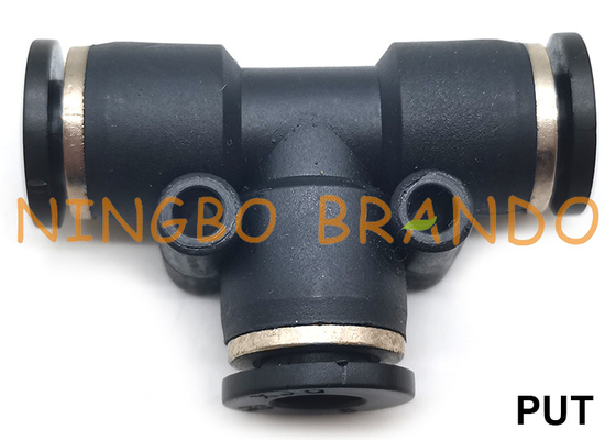 PUT Union Tee Plastik Pnömatik Hortum Bağlantı Parçaları 3 Yollu 1/8'' 1/4'' 3/8'' 1/2''