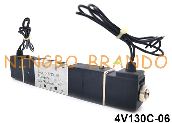 4V130C-06 5/3 Yollu Airtac Tipi Hava Kontrol Pnömatik Solenoid Valf 24V 110V 220V