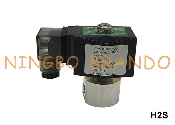 200 bar yüksek basınçlı paslanmaz çelik solenoid valfi 1/8'' 1/4' 12V 24V 110V 220V