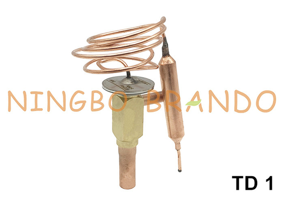 TD 1 açılı port Danfoss Tipi Termostatik Genişleme Valfı R134a R22 R407C R404A