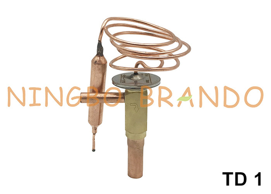 TD 1 açılı port Danfoss Tipi Termostatik Genişleme Valfı R134a R22 R407C R404A