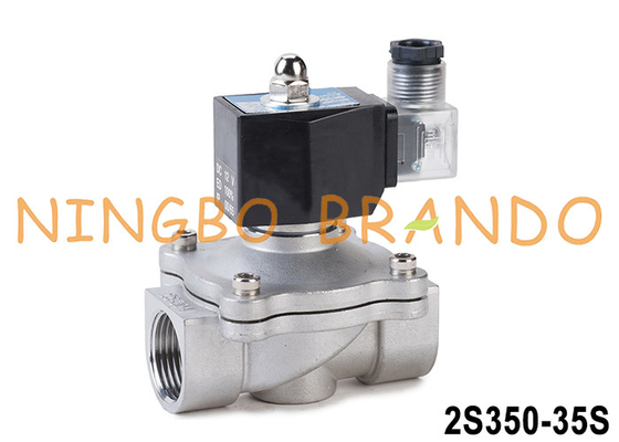 2S350-35 1-1/4'' 2 Way NC Paslanmaz Çelik Valf Su Hava Yağı 24V 220V