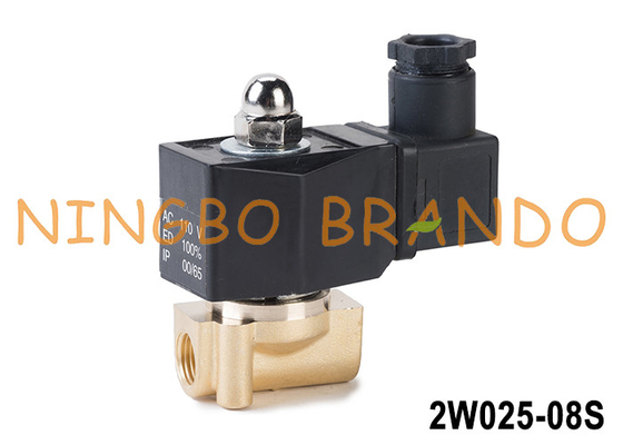 2W025-08 IP65 bobini 12V 24V 110V 220V ile 1/8' bakır solenoid valfi