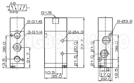 4A210-08 Tek yönlü kontrollü pnevmatik hava pilotu valfi 1/4'