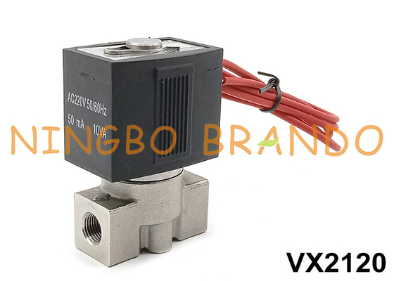 SMC Tip VX2120-02 Paslanmaz Çelik Solenoid Valf 1/4'' 24V 220V