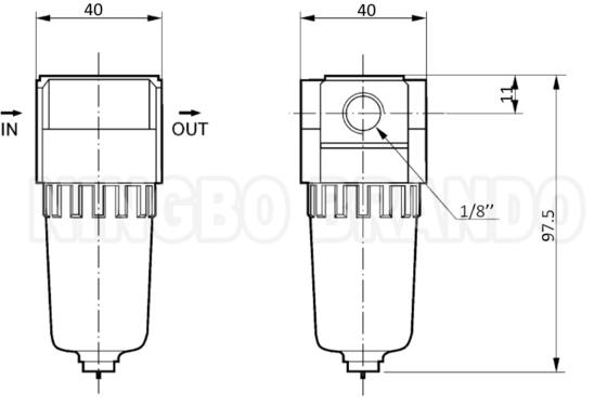 SMC Tip 1/8'' AF2000-01 1/4' AF2000-02 Pnömatik Hava Filtresi