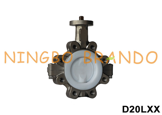 DN40 ila DN600 Başsız Lug Tipi Kelebek Valfı PTFE kaplı