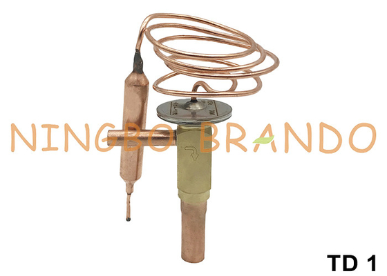 R134a R22 R407C R404A için TD 1 Angle Port Termostatik Genişleme Valfı