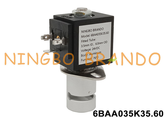 Kahve makinesi için 2 yönlü normal olarak açık solenoid sıkma valfi 12V 24V 110V 220V