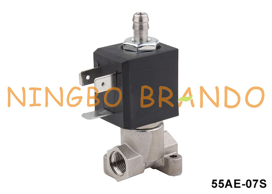 Kahve makinesi paslanmaz çelik 3 yönlü solenoid valfi 1/8'' 220V 110V 24V