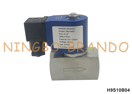 150 bar 1/2'' yüksek basınçlı solenoid valfi su hava gaz 24V 110V 220V