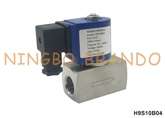 150 bar 1/2'' yüksek basınçlı solenoid valfi su hava gaz 24V 110V 220V