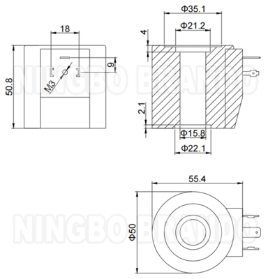 Amonyak Soğutma Solenoid Valf Bobini DC24V AC110V AC220V 22VA 15W