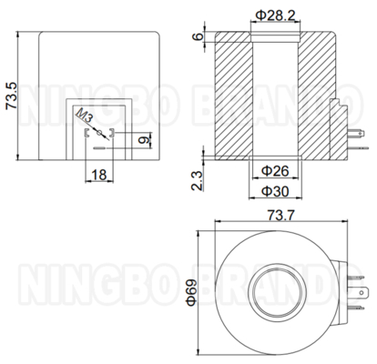 Yuken DSG-03 Serisi Yönlü Valf için Hidrolik Solenoid Bobini 12V 24V 220V