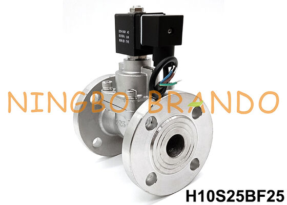 100 bar 1'' Flanş Paslanmaz Çelik Yüksek Basınçlı Solenoid Vana 24V 220V