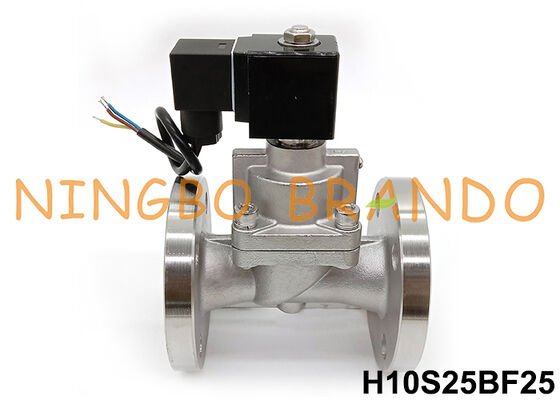 100 bar 1'' Flanş Paslanmaz Çelik Yüksek Basınçlı Solenoid Vana 24V 220V