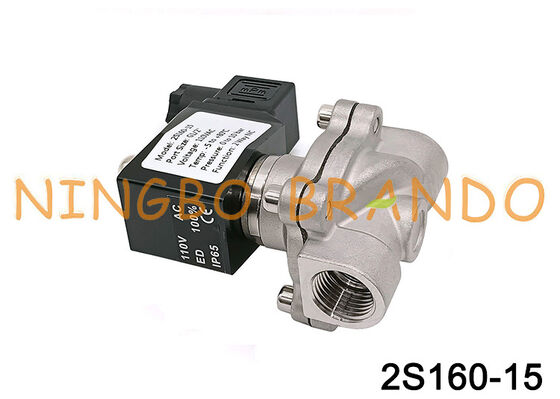 2S160-15 1/2 İnç 2/2 Yollu Paslanmaz Çelik Diyaframlı Vana