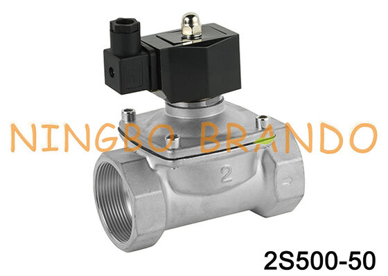 2S500-50 2'' Su Yağı Yağ için Paslanmaz Çelik Elektrikli Solenoid Valf