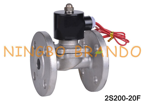 DN20 Flanş 2S200-20 2 Yollu NC Paslanmaz Çelik Solenoid Valf