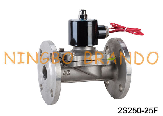 DN25 Flanş 2S250-25 2/2 NC Paslanmaz Çelik Solenoid Valf