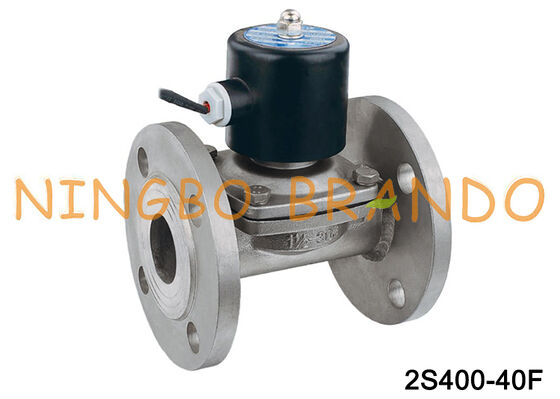 DN40 Flange 2S400-40 2 Way NC Paslanmaz Çelik Solenoid Valf