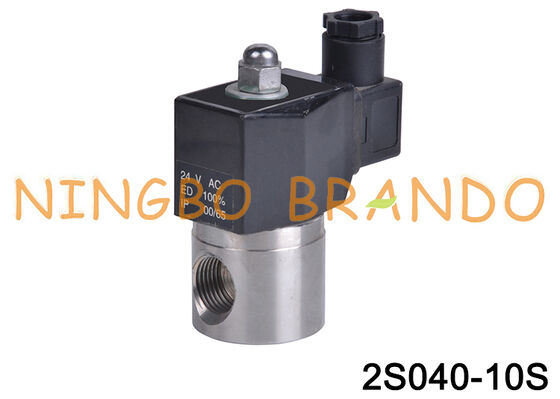 G3/8'' 2S040-10 Paslanmaz Çelik Solenoid Valf 2 Yol Normalde Kapalı