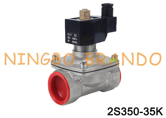 1-1/4 inç Normalde Açık Paslanmaz Çelik Solenoid Valf 24VDC 220VAC