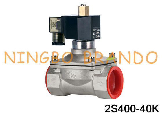 1-1/2'' Paslanmaz Çelik Solenoid Vana N/O 24V 110V 220V