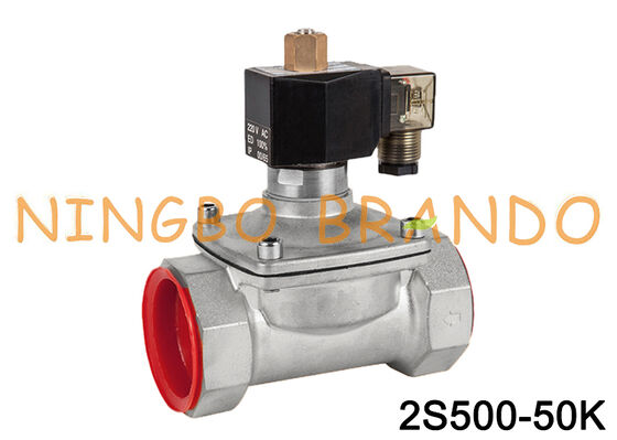 2 inç paslanmaz çelik normalde açılan solenoid valfi 220V 12V 24V