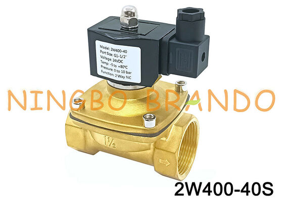 2W400-40 1.5'' Normalde Kapalı Pirinç Solenoid Valf 24V 110V 220V