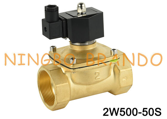 2W500-50 2'' Normalde Kapalı Pirinç Solenoid Valf 24V 110V 220V