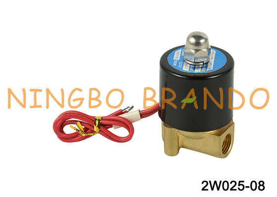 2W025-08 1/4'' Elektrikli Pirinç Solenoid Valf 12V DC Normalde Kapalı