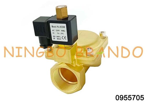 0955705 1.5'' 2 Yollu Pirinç Solenoid Vana Normalde Açık 24V 110V 220V