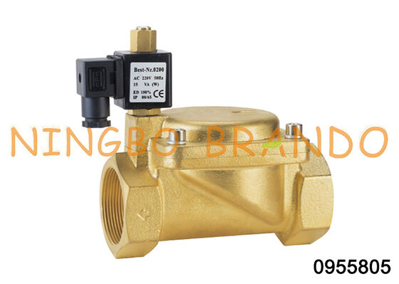 0955805 2'' Normalde Açık 2 Yollu Pirinç Solenoid Vana 24V 110V 220V