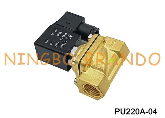 PU220A-04 1/2'' Shako Tip 2/2 yollu Pirinç Solenoid Valf 24V 110V 220V