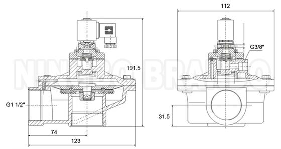 Huaneng Tip MD140S 1-1/2'' Dişli Darbeli Jet Vana 24VDC 220VAC