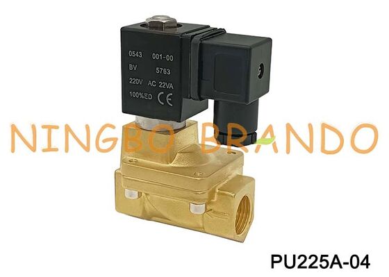 Shako Tip PU225A-04 1/2'' 2 Yollu Normalde Kapalı Pirinç Solenoid Valf 24V 110V 220V