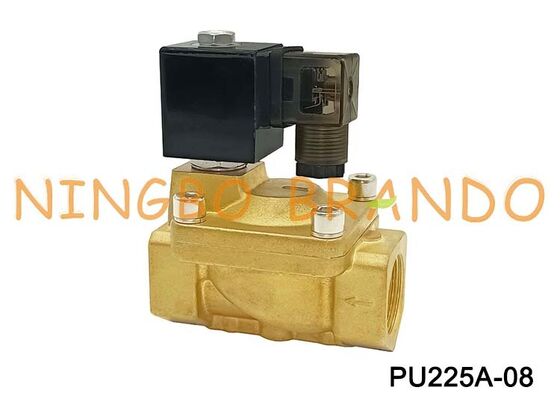 PU225A-08 SHAKO Tip 1'' Su Hava Pirinç Solenoid Valf 24VDC 110VAC 220VAC