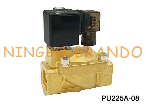 PU225A-08 SHAKO Tip 1'' Su Hava Pirinç Solenoid Valf 24VDC 110VAC 220VAC