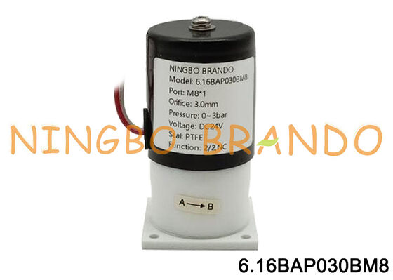 M8 Korozyon Önleyici İzolasyon PTFE Solenoid Valf DC24V AC220V