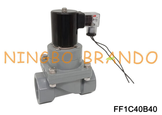 1-1/2'' CPVC Korozyon Önleyici Normalde Kapalı Solenoid Valf DN40