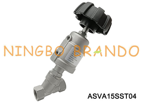 Açılı Koltuk Vanası 1/2'' DN 15 Pnömatik Buhar Paslanmaz Çelik Açılır Ayarlanabilir Saplı