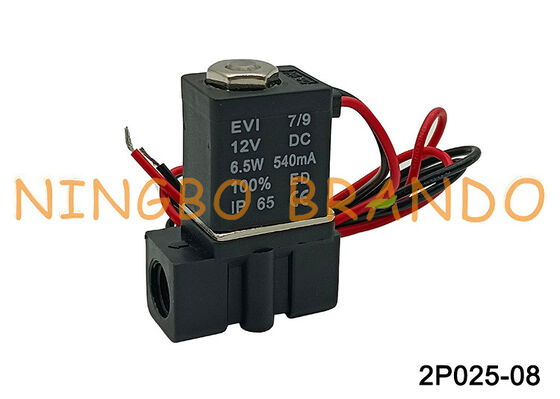 2P0250-08 2 Yollu Solenoid Valf 1/4'' Plastik Pnömatik Solenoid Valf