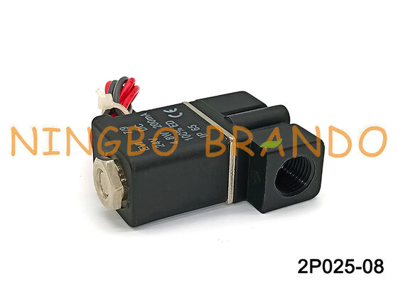 2P025-08 Hava Suyu DC24V için Plastik Pnömatik Doğrudan Etkili Solenoid Valf