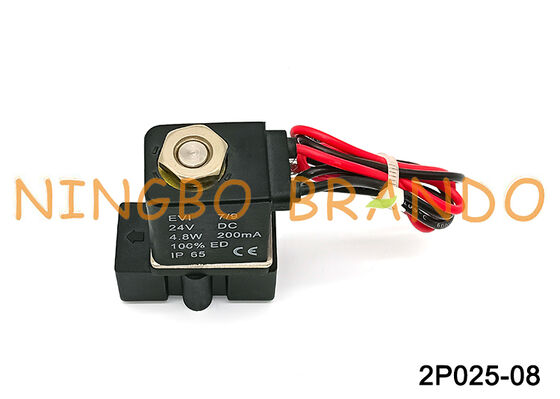 2P025-08 Hava Suyu DC24V için Plastik Pnömatik Doğrudan Etkili Solenoid Valf