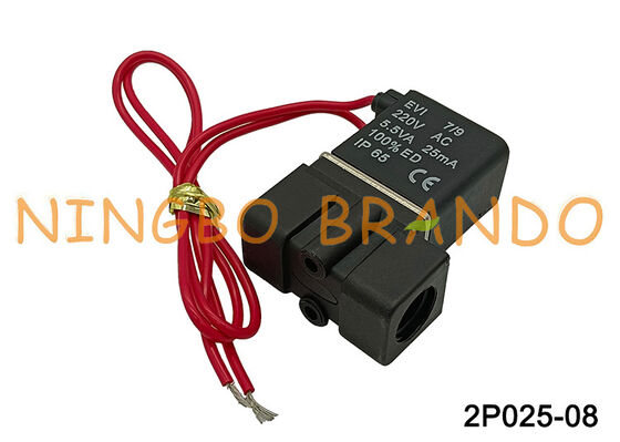 2p025-08 Plastik Airtac Solenoid Valf Sıvı Kontrolü AC220V AC110V DC24V DC12V