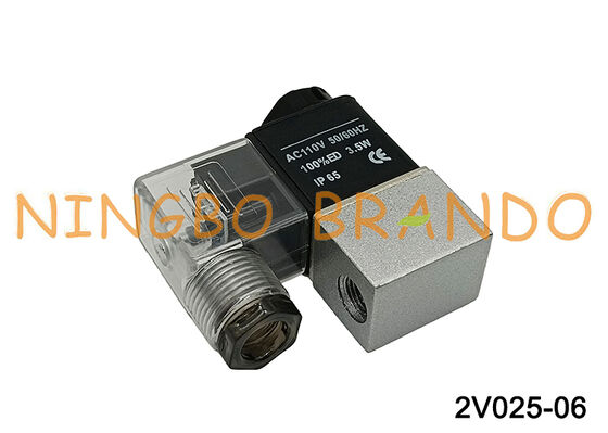 Airtac Tip 2V025-06 1/8'' Akışkan kontrol vanası 2/2 yollu 110VAC AC110V